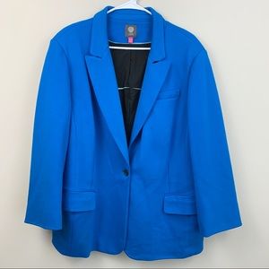 Vince Camuto Royal Blue Lined Knit Blazer